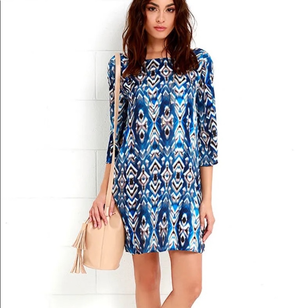 Feather print shift dress *Buy 2, Get 1 Free